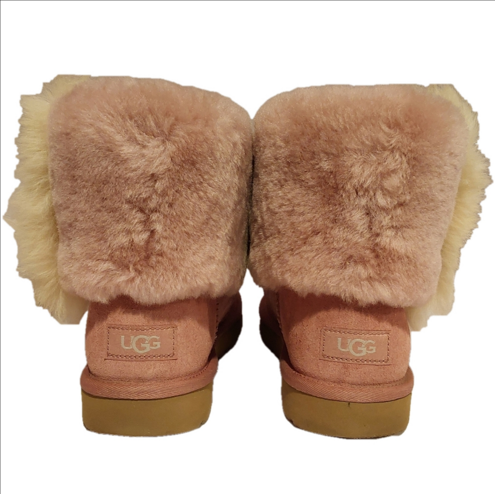 UGG Classic Mini Wisp Women's Pink Shearling Boots Size 9 - Picture 4 of 13